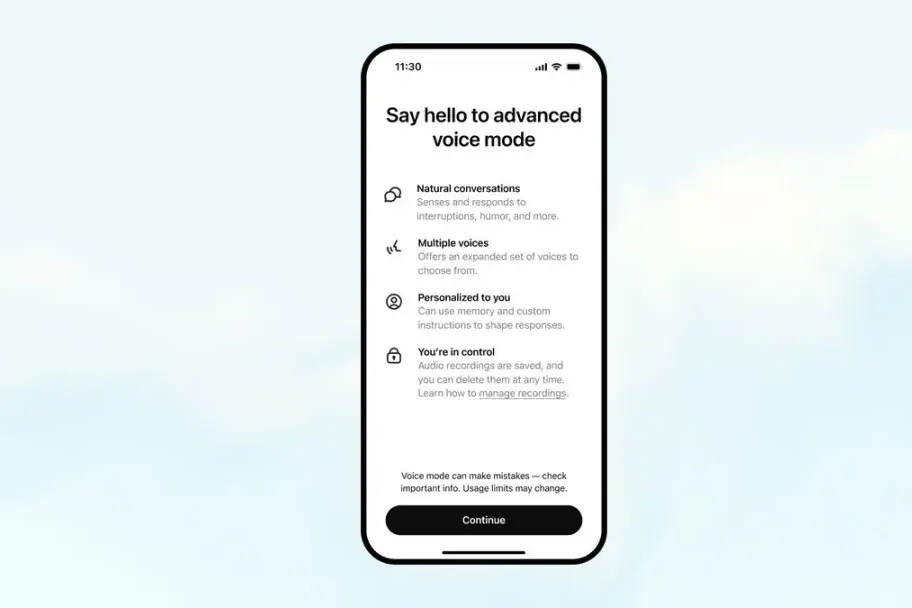 终于来了！OpenAI开放GPT-4o高级语音，还用中文说「对不起」