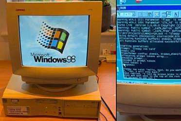 26年前老年机跑Llama2,每秒39个token：AI PC也可以是Windows 98