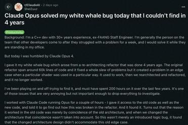 Claude 4破解困扰人类4年系统bug，30年码龄程序员200小时没搞定