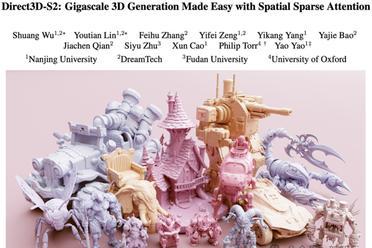 影视级3D生成新王：Direct3D-S2全面开源！8块GPU超越闭源登顶HF