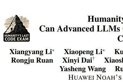 Test Time Scaling Law远未达到上限！华为诺亚代码HLCE终极基准