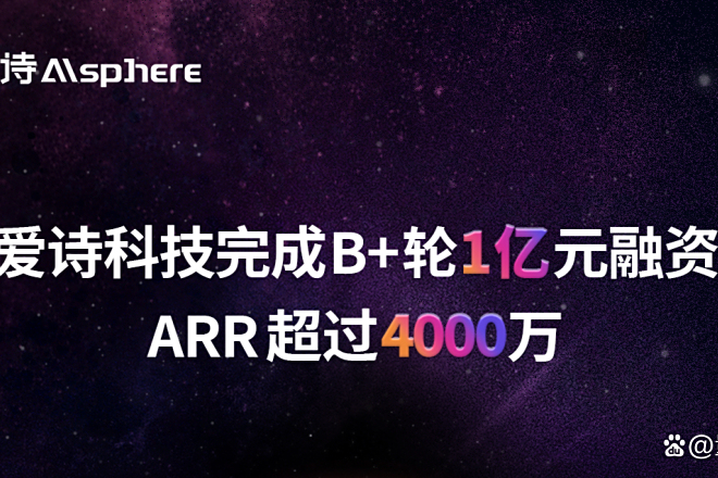 爱诗科技完成B+轮1亿元融资，ARR突破4000万美金