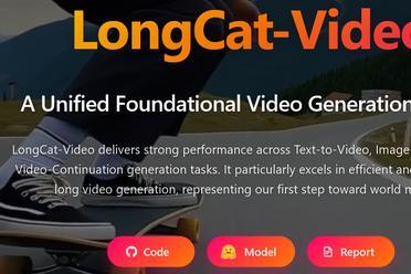 美团杀入视频生成模型赛道，LongCat-Video 136亿参数媲美顶尖模型，效率提升10倍