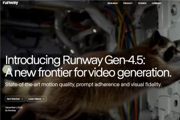 Runway 发布全新 Gen-4.5视频生成模型，提升创作与视觉质量