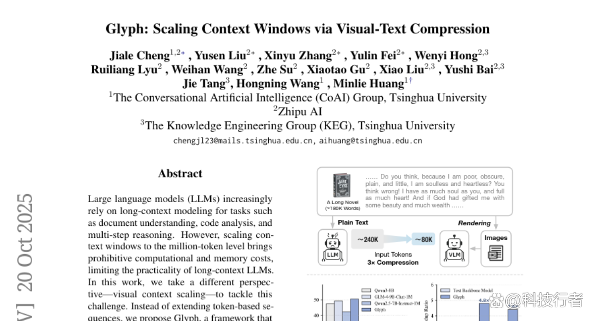 清华团队突破：AI实现图像式百万字长文档记忆