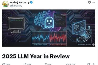 全网围观的2025大语言模型回顾：AI大牛karpathy总结了六大关键节点