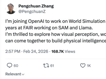 清华数学系大神跳槽OpenAI！曾主导SAM与Llama开发，Sora负责人：欢迎加入