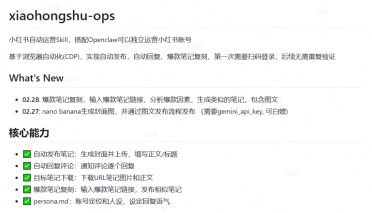 源码公开！告别手动发帖！小红书全自动运营神器开源：自动发布、爆款复刻、智能回复，一人顶一个团队！