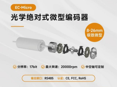 为空心杯电机而生！光码未来发布8mm起可定制、17bit光学绝对式微型编码器