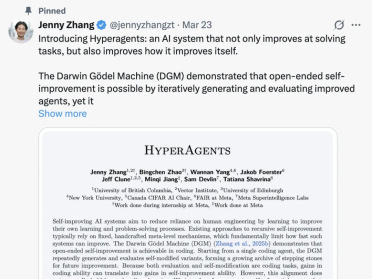 Meta华人实习生搞出超级智能体！自己写代码实现自我进化