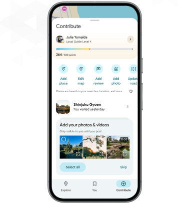 Google Maps 引入 AI 功能，自动生成照片说明助力用户分享