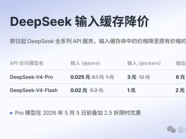 DeepSeek V4永久降价！缓存命中再打1折，实测编程成本骤降83%