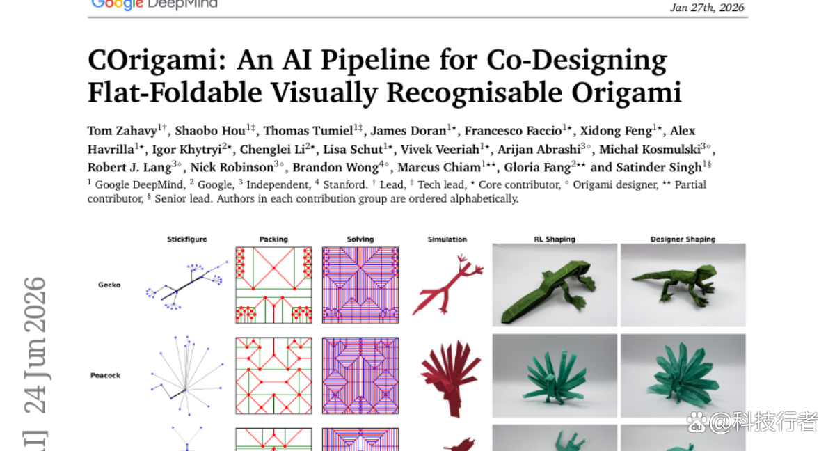 Google DeepMind让AI学会折纸，全程自动完成