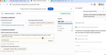 ChatGPT正式“住进”Chrome浏览器：能看网页、能操作标签页，还能碰你的本地文件