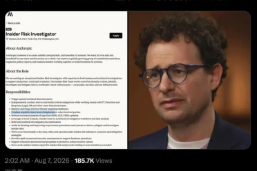 离谱！Dario雇专人调查自家员工，当代「锦衣卫」？