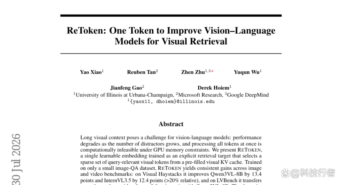 伊利诺伊大学联手微软研究院：一个“魔法令牌”让AI读懂超长视频