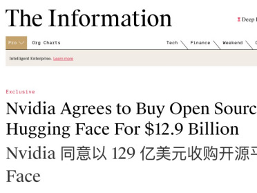 129亿美元！老黄买下全球最大AI开源平台Hugging Face