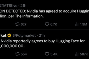 HuggingFace被曝卖身英伟达：129亿美元！最大AI开源平台改姓黄
