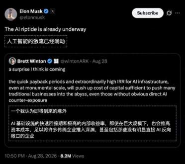 马斯克：AI巨浪已至，吸干全球救命钱！