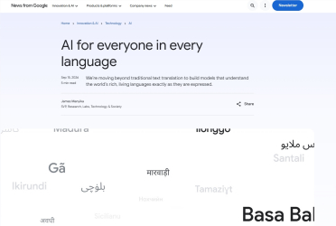 谷歌发布多语言 AI 新战略，让全球每种语言都能被听见与理解