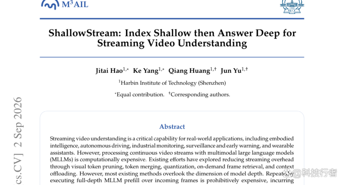 ShallowStream：给视频流理解装一个"浅层雷达"，别让每一帧都跑满全部大脑